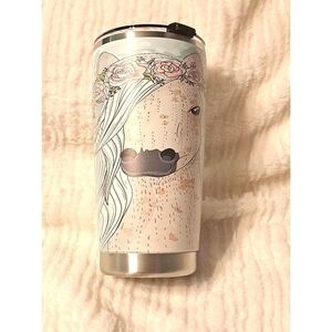 Horse with flowers fairytale Insulated Tumbler cup 20 oz